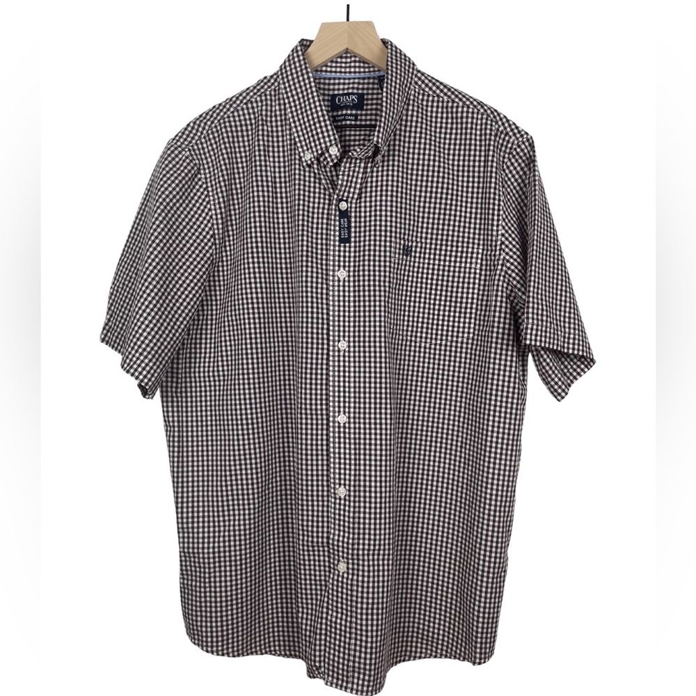 Chaps Short Sleeve multicolor button down shirt Size XL